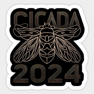 "Cicada 2024 Edition" Golden design, T-Shirt Sticker